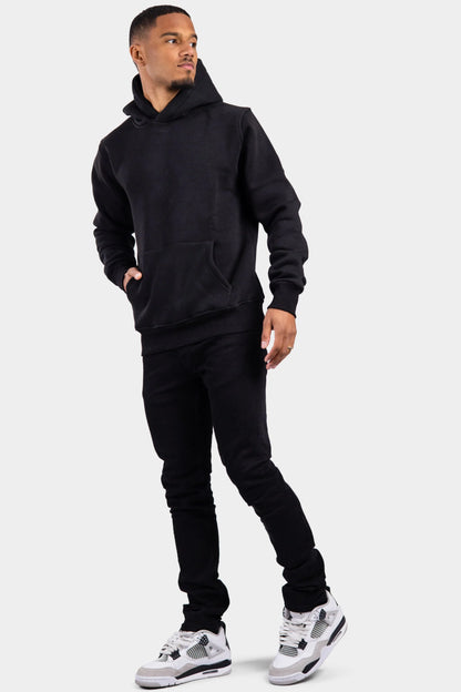 RK BLANK HOODIE BLACK SLIMFIT