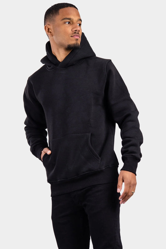 RK BLANK HOODIE BLACK SLIMFIT