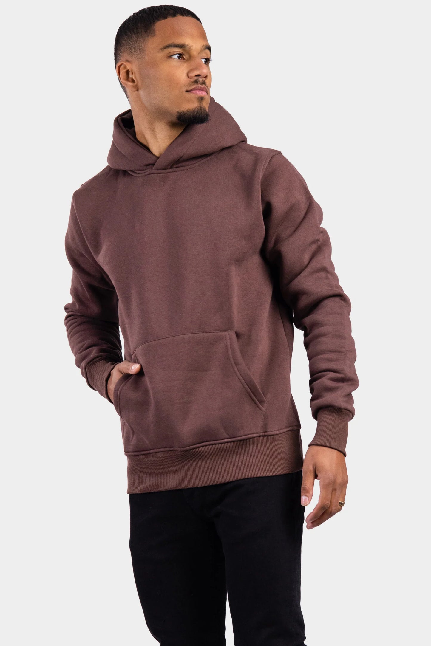 RK BLANK HOODIE COFFEE SLIMFIT