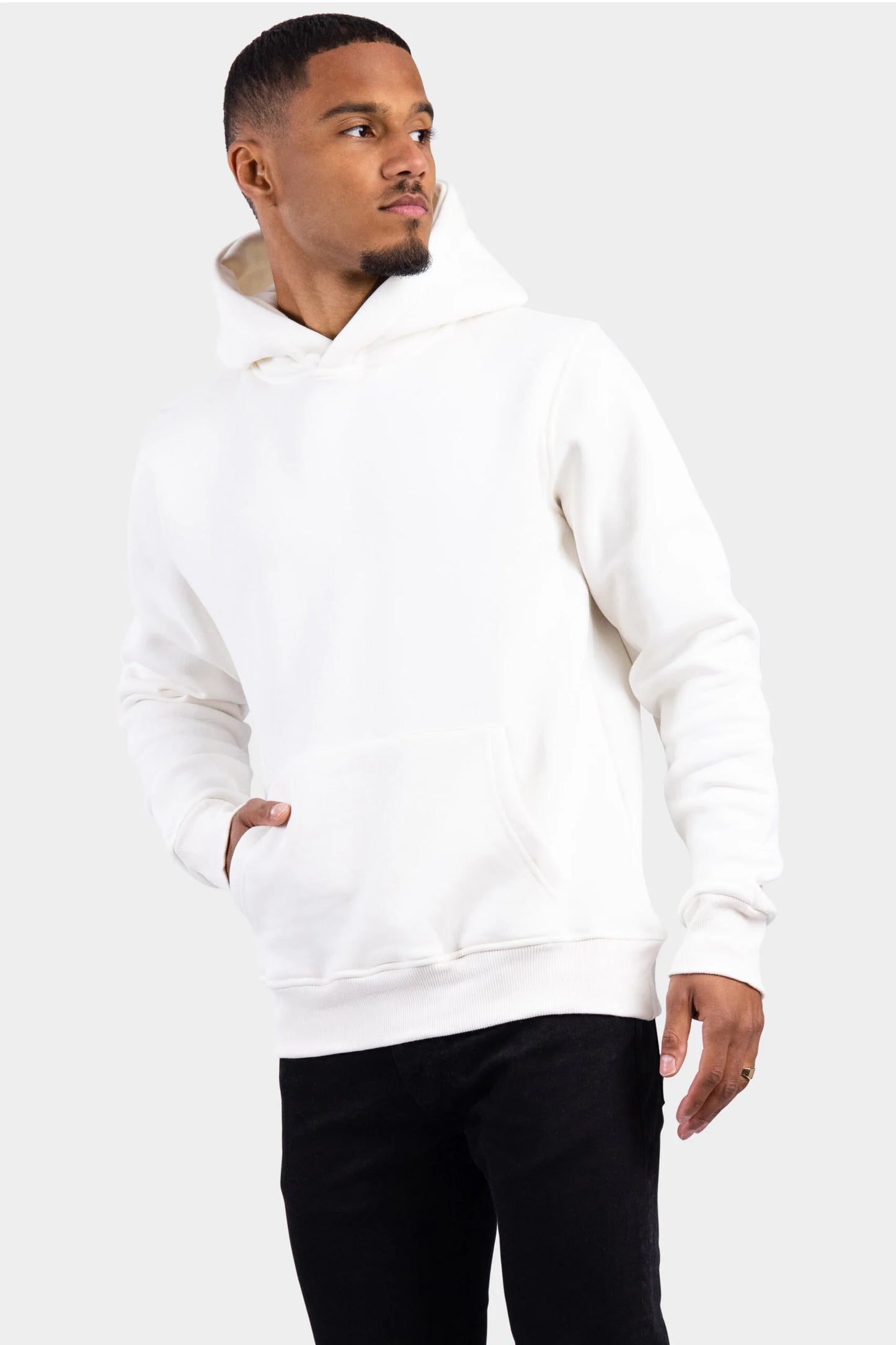 RK BLANK HOODIE CREME SLIMFIT