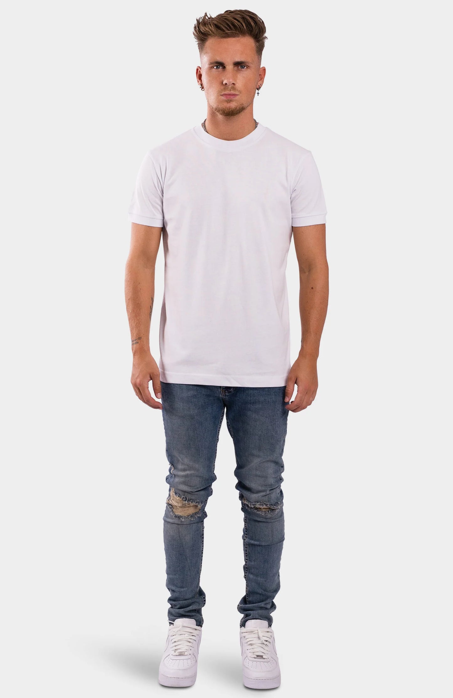 RK BLANK TEE WHITE SLIMFIT